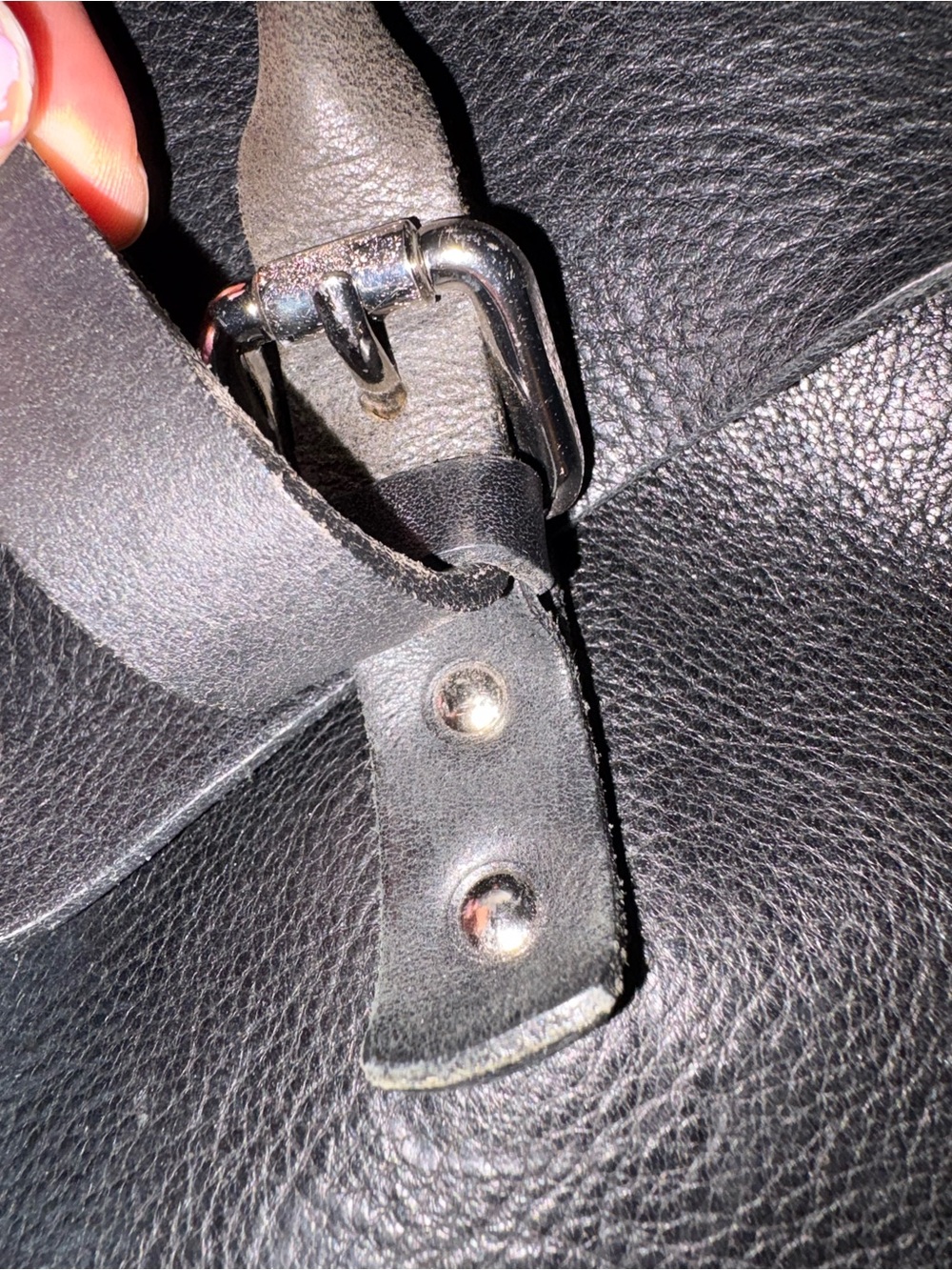 M051 real leather bag Classic Black Leather Shoulder Bag - Picture 9 of 15